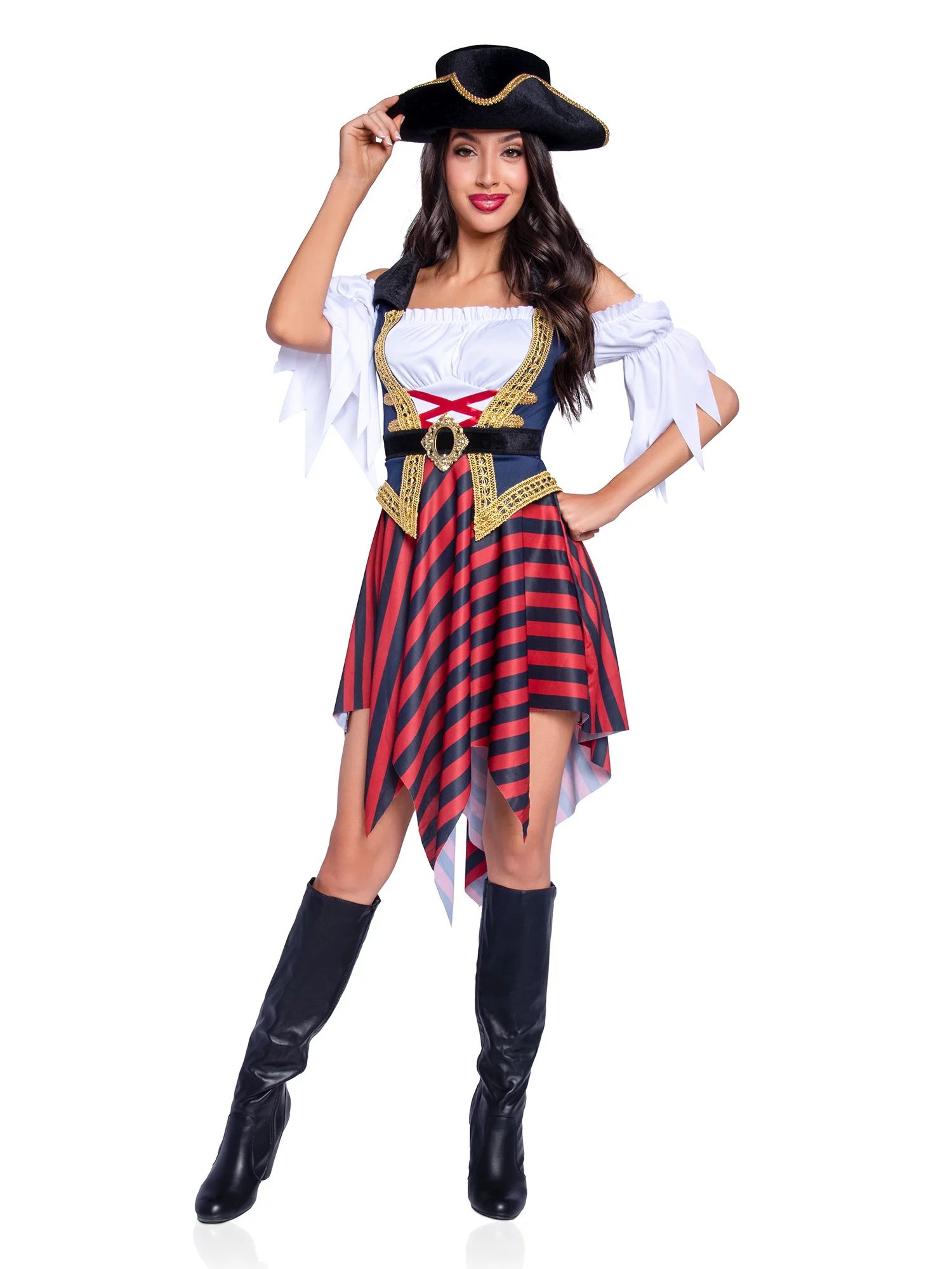 Wonderland Women's Pirate Vixen Women's Halloween Fancy-Dress Costume for Adult, S | Walmart (US)
