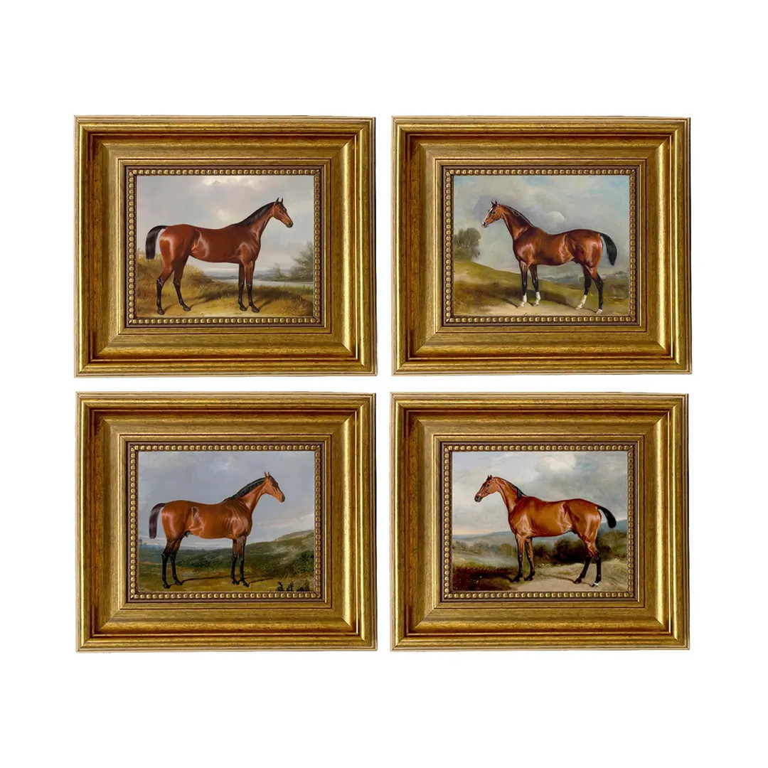 Horse Gallery Wall Framed Canvas Prints- Set of 4, Choose from 3 Sizes | Etsy (US)