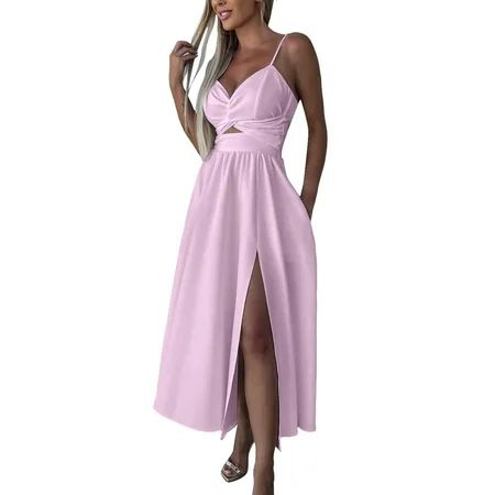 Wedding Guest Dresses for Women Gorgeous Flattering Wedding Guest Dresses for Women Summer Formal Pretty Beach Wedding Guest Dress Pink S | Walmart (US)