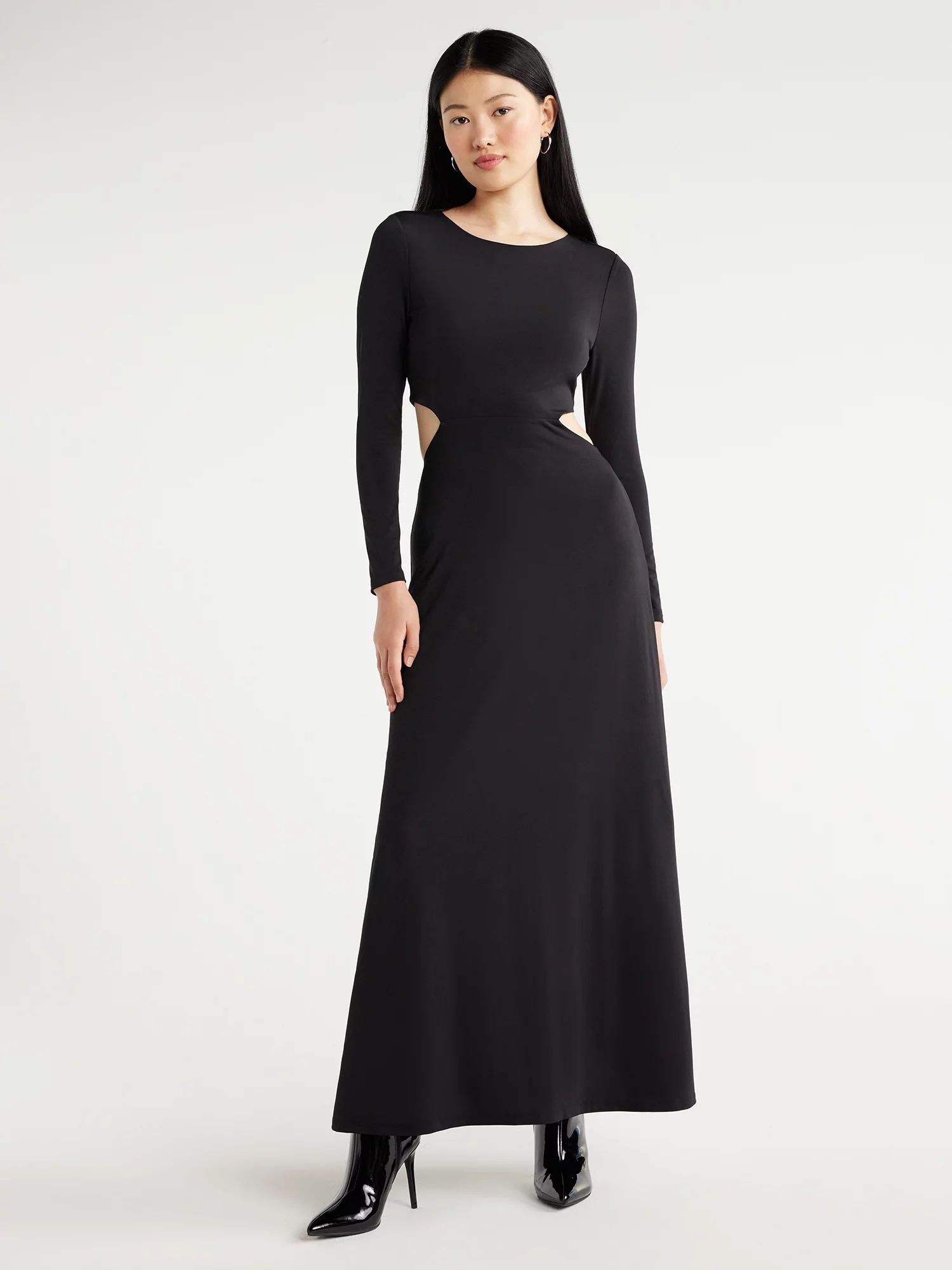 Scoop Women’s Maxi Dress with Cutout Back, Sizes XS-XXL - Walmart.com | Walmart (US)