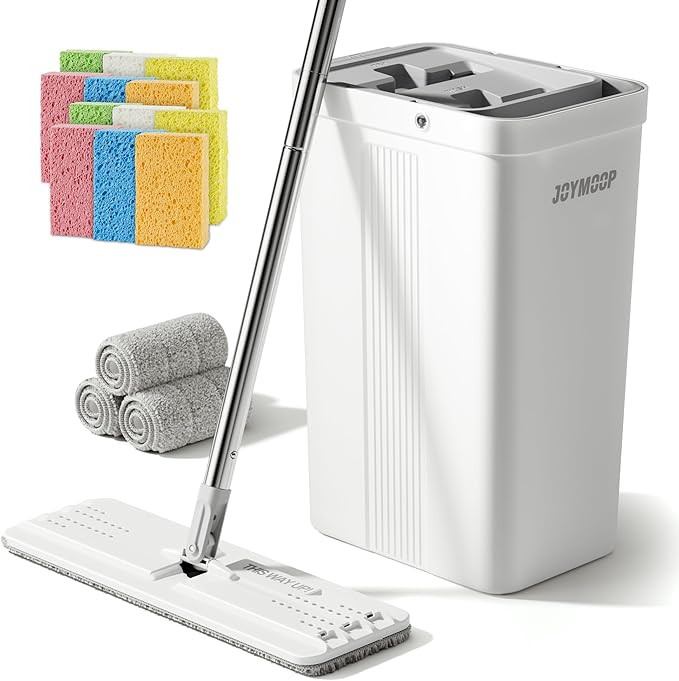 JOYMOOP Mop and Bucket with Wringer Set and 12pcs-Colorful Compressed Sponges for Home, for Floor... | Amazon (US)
