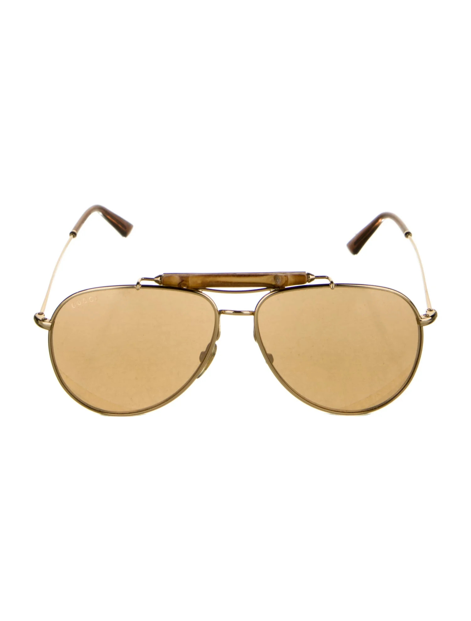 Bamboo Accent Aviator Sunglasses | The RealReal