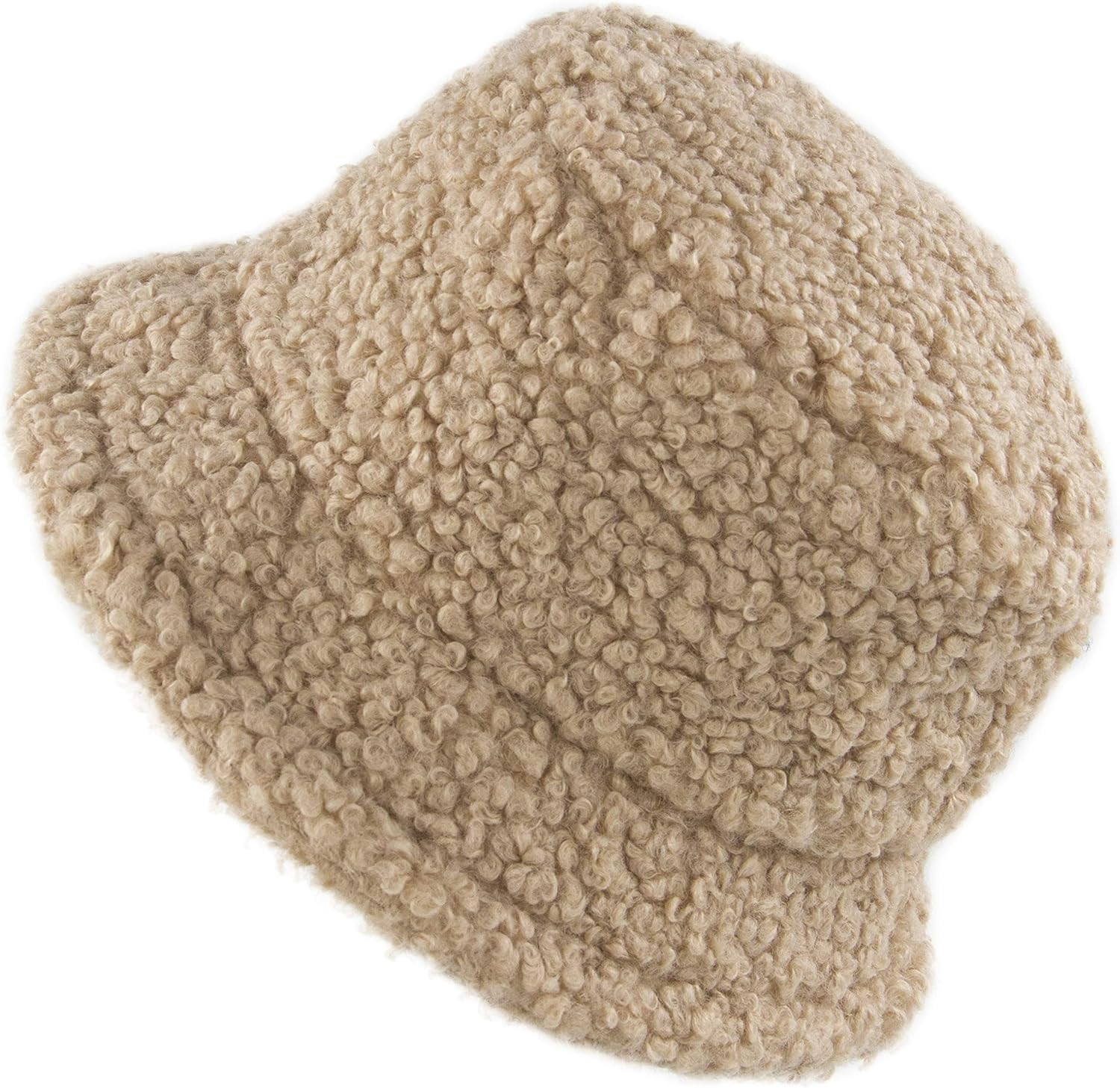 HICOSKY Women Winter Bucket Hat Warm Hats Cloche Faux Fur Fisherman Cap | Amazon (US)