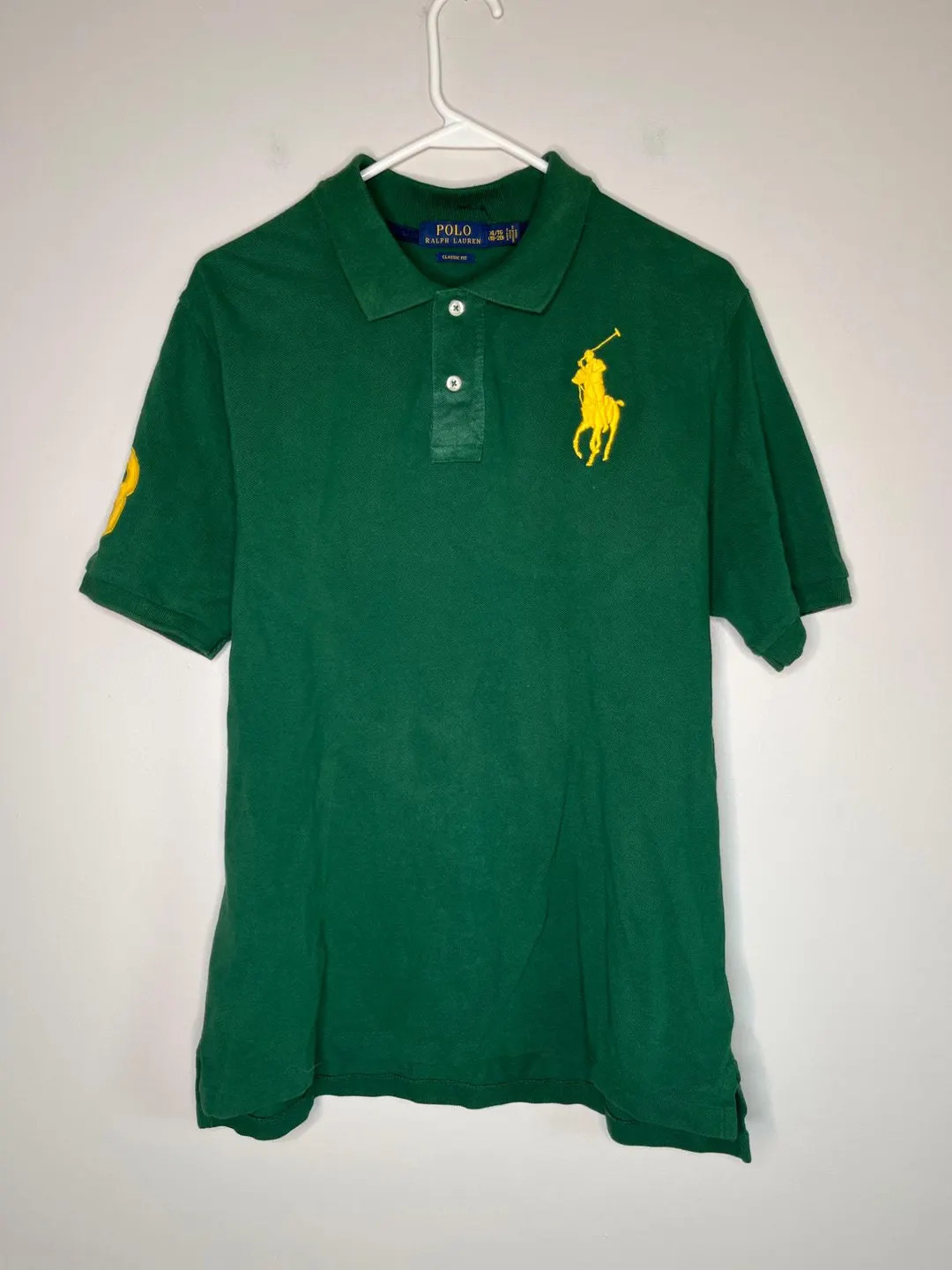 Polo Ralph Lauren Green Yellow Big Pony Streetwear Old Money Shirt Boys XL - Etsy | Etsy (US)
