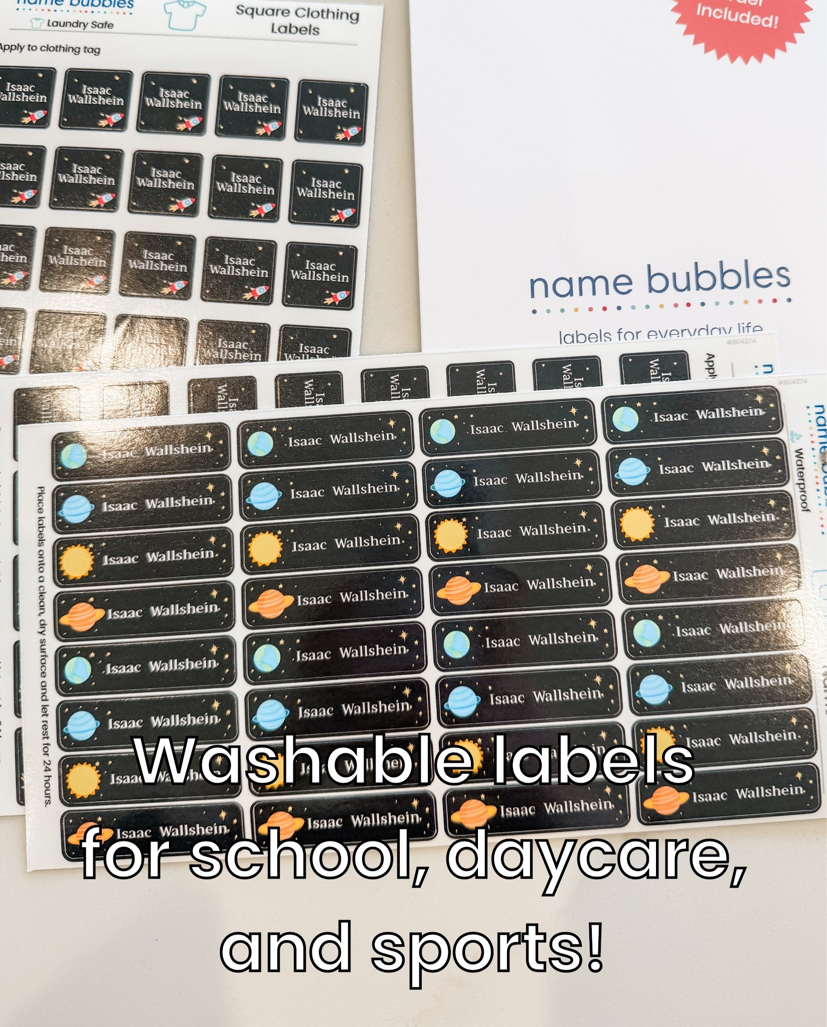 As sports seasons get underway, washable labels to keep track of everything is so important! I’ve used Name Bubbles to label jacket, shoes, bottles, and toys since my toddler was a baby. So many prints to pick from and they are washable so they stay on.

#LTKmomlife #LTKKids