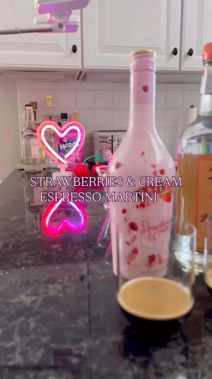 Such a yummy drink for valentine’s day vibes! Strawberry baileys espresso martini served in my fav cherry martini glasses from Anthropologie! The perfect gift for your girls! 🍒

#LTKHome #LTKFindsUnder50 #LTKGiftGuide