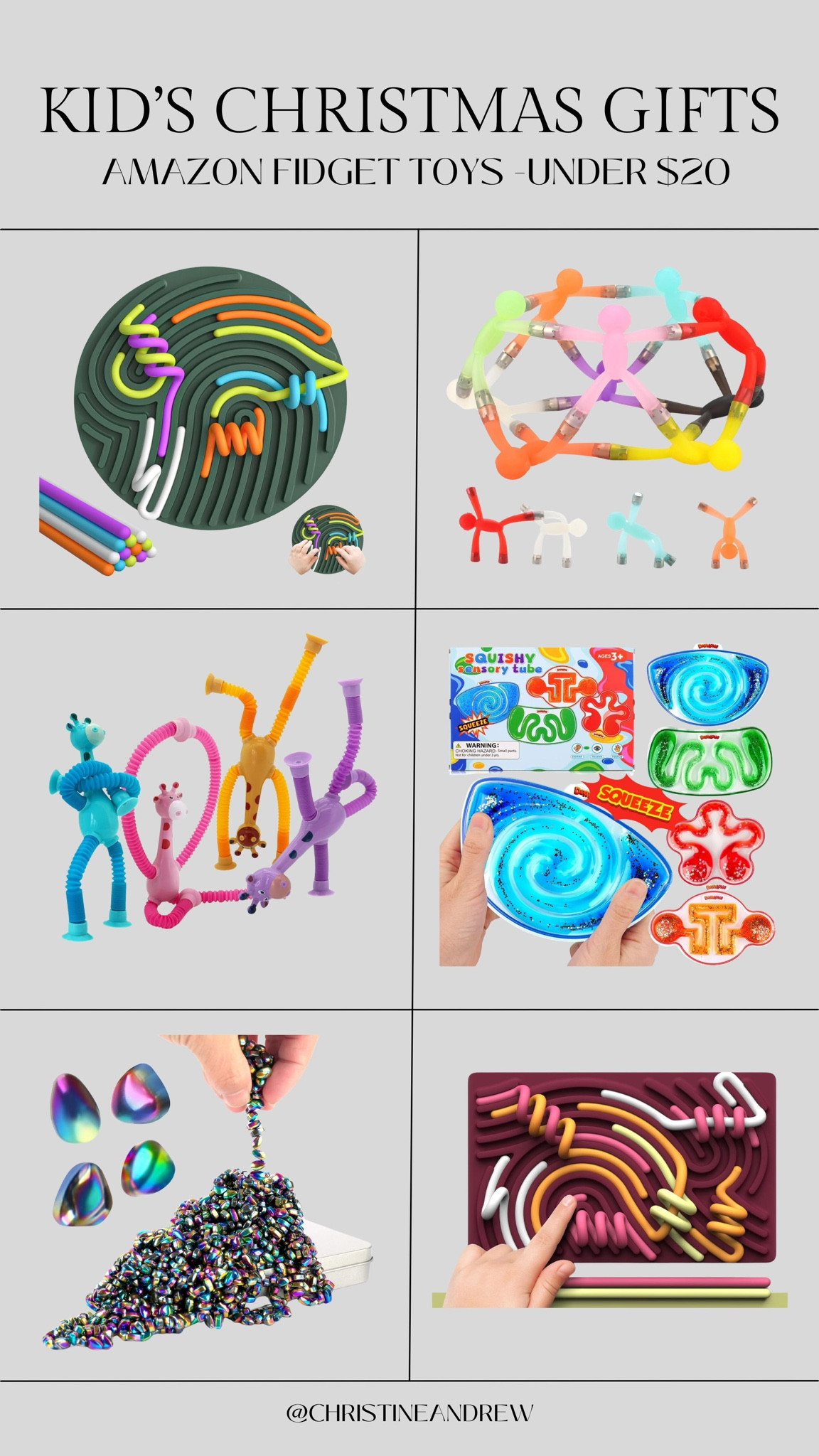 Kids Christmas gifts - Amazon fidget toys under $20!  These make great affordable Christmas gifts and stocking stuffers. We love these for car rides and restaurant waits too! 

Toy Tuesday, Amazon finds, Amazon toys, sensory toys, fidget toys, kids gift, little kid gift, kids gift guide, Amazon holiday, kids Christmas gift, kids birthday gift, Christine Andrew 

#LTKGiftGuide #LTKFindsUnder50 #LTKKids