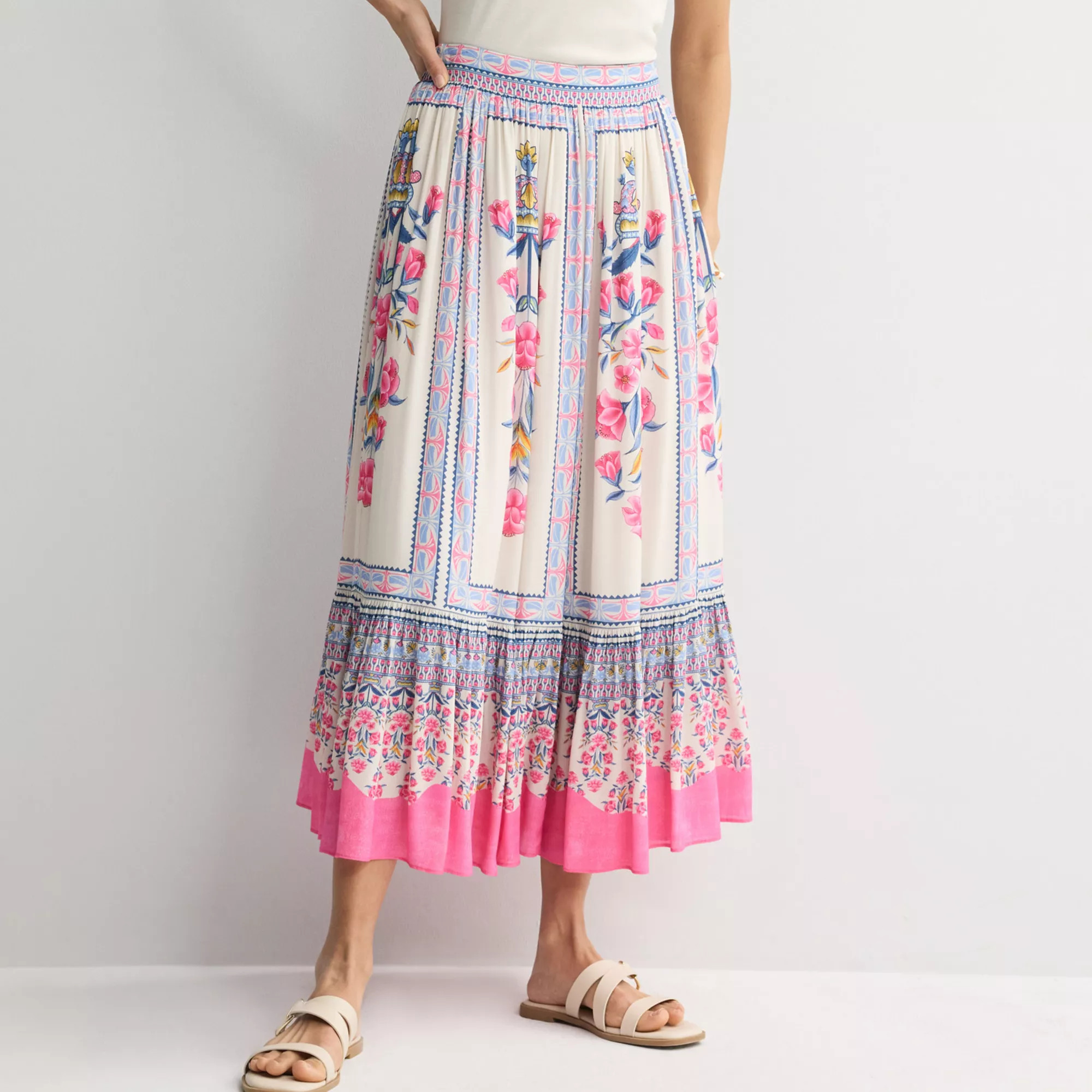 Women's Farmers Market Smocked Waist Skirt | Kohl's