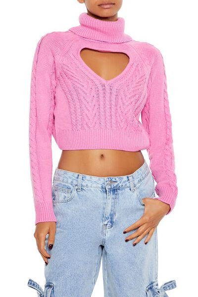 Heart Cutout Turtleneck Sweater | Forever 21