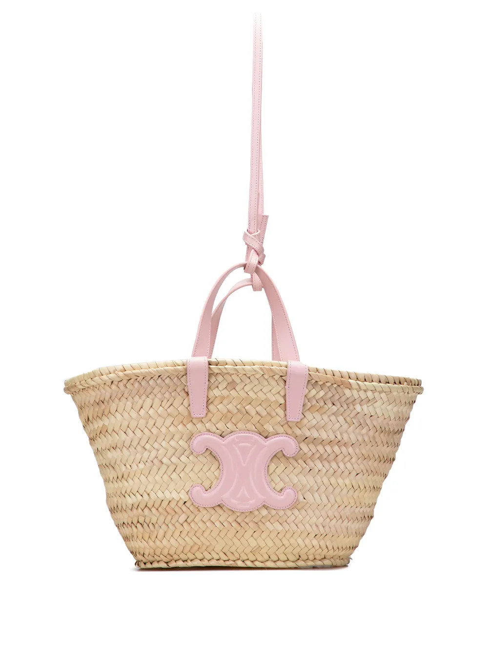 Celine Pre-Owned 2023 Teen Raffia Cuir Triomphe Classic Panier Tote satchel - Brown | Farfetch Global