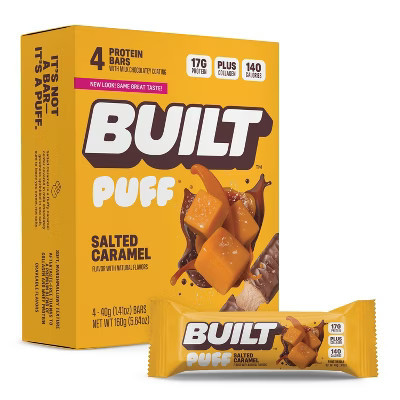 Built Bar Salted Caramel Puff Snack Bars - 5.64oz/4ct | Target