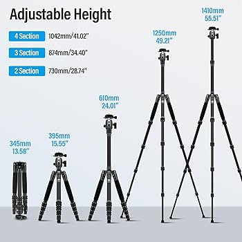 SIRUI 52" Carbon Fiber Travel Tripod, Compact Lightweight Camera Tripod, 360° Ball Head Detachab... | Amazon (US)