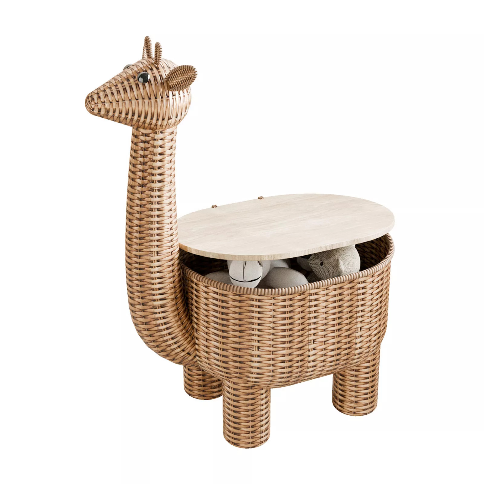 Zenna Home Baby Giraffe Storage Basket with Lid, Natural | Kohl's