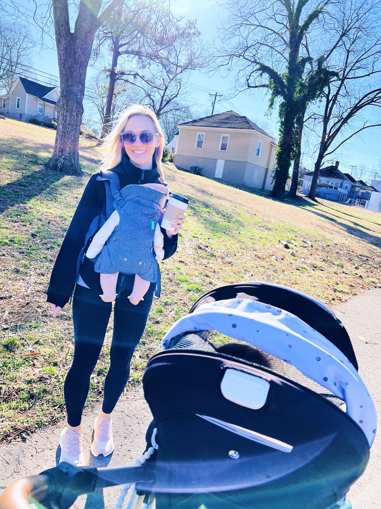 @bellalatte_sc coffee and walking with the babies - and look at this radiant mama !! ✨ loved getting to meet sweet Jude today 👼🏼🥹 linked my stroller for y’all below 👇🏽 

#LTKfamily #LTKbaby