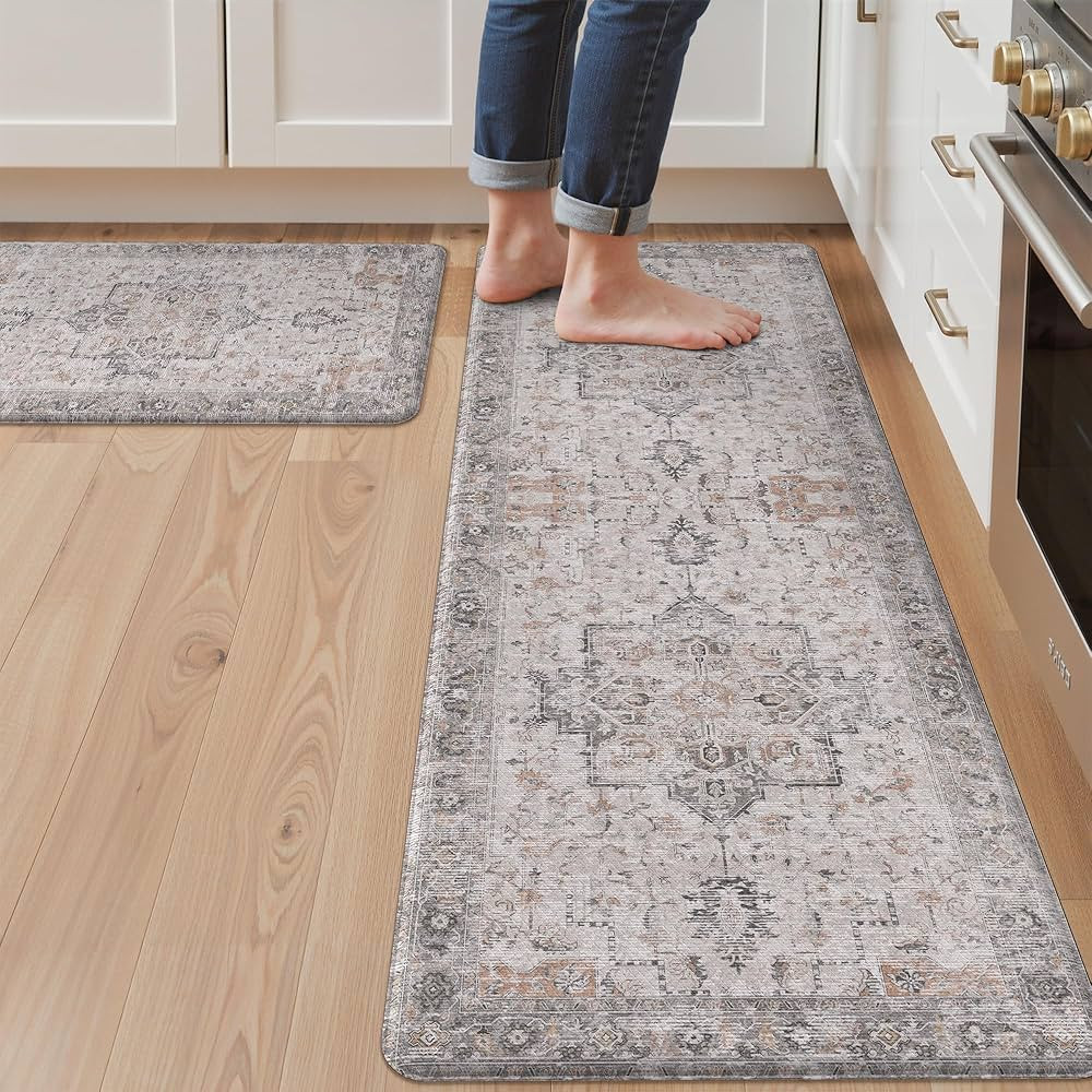 GENIMO Kitchen Mats for Floor 2PCS, Washable Anti Fatigue Mat for Cushioned, 17.3"x47"+17.3"x30",... | Amazon (CA)