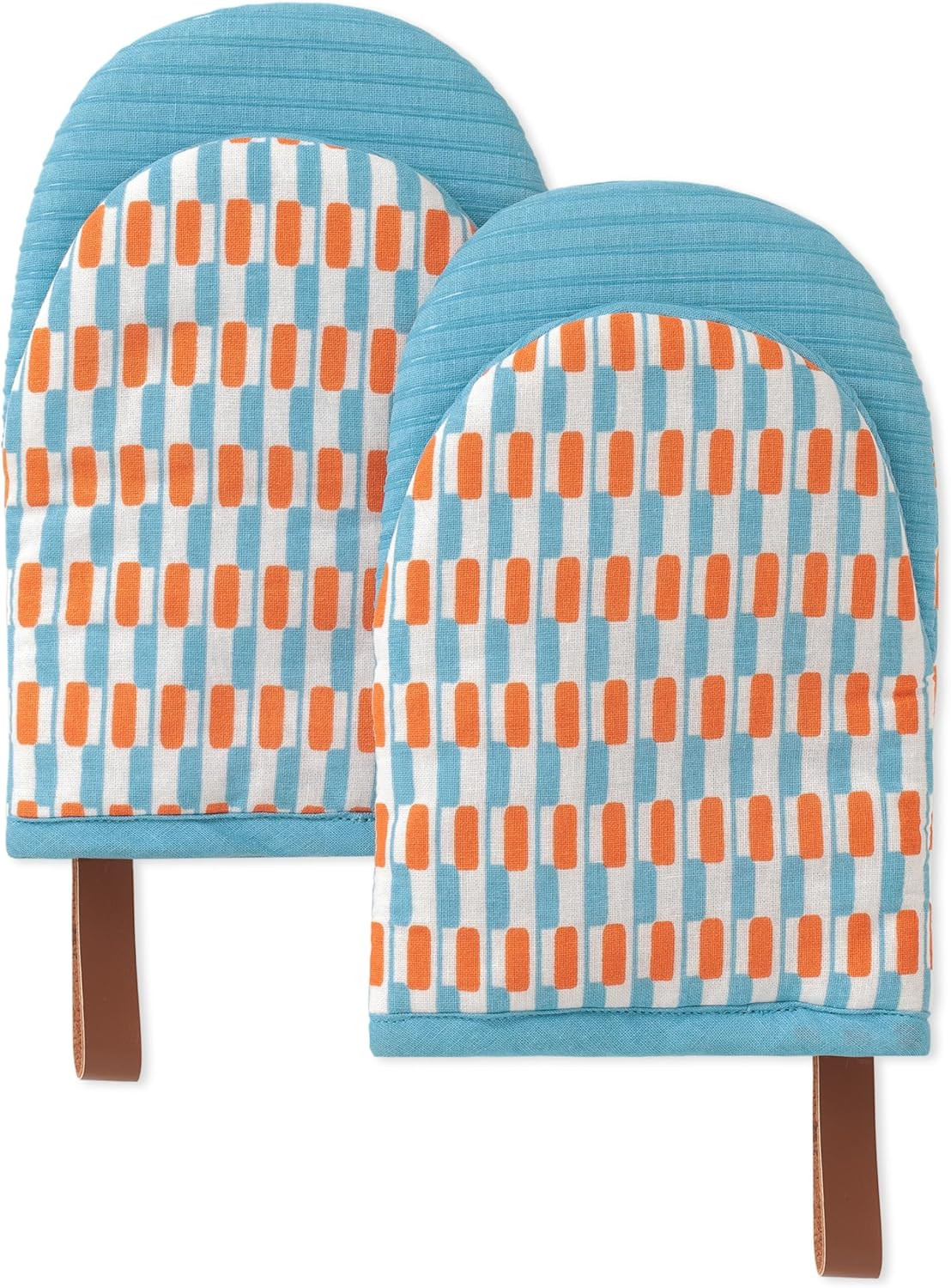 Folkulture Mini Oven Mitts Heat Resistant & Non Slip, 5"x8", Set of 2 Short Oven Mitts with Hangi... | Amazon (US)