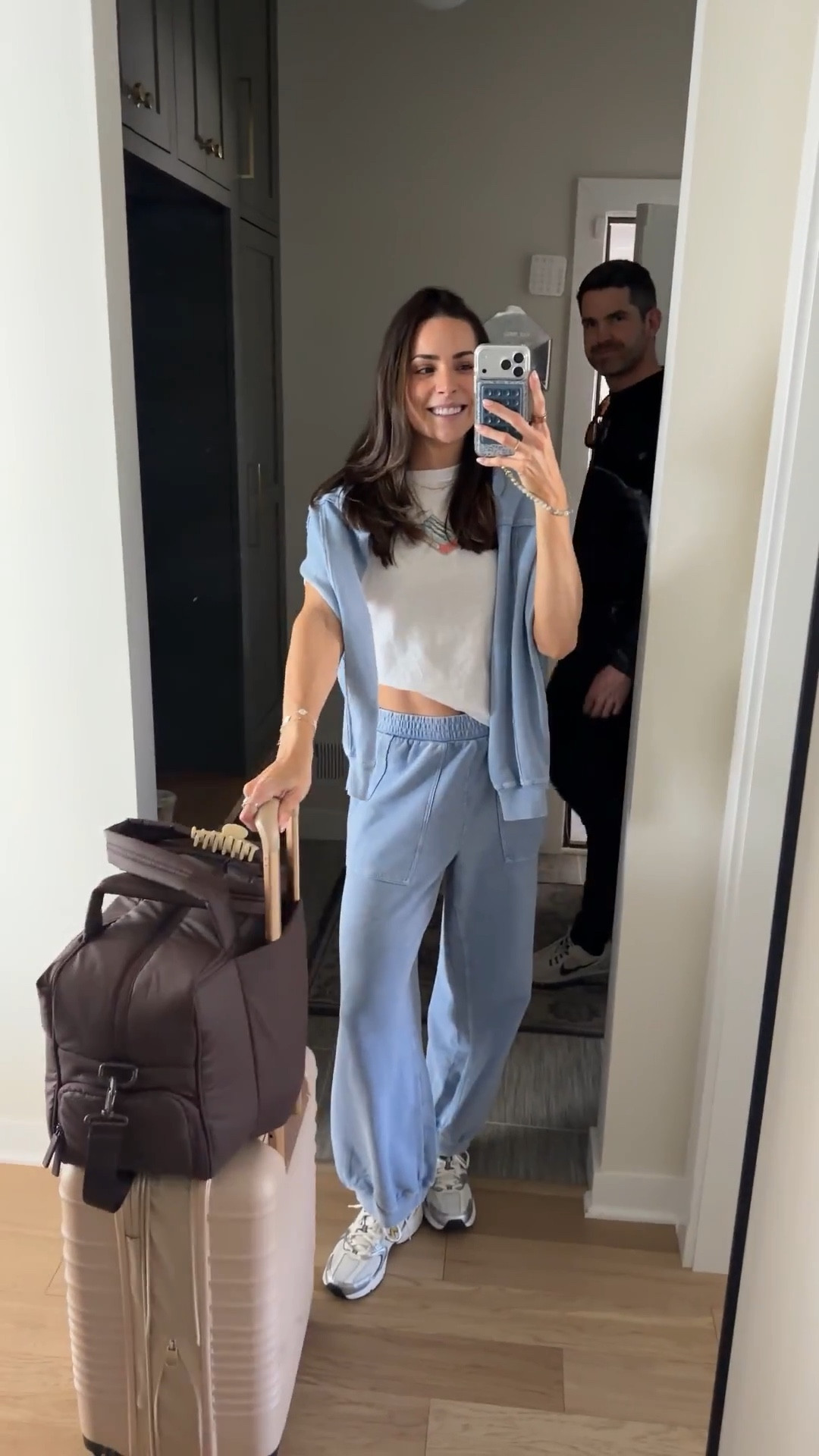 Airport fit! 

Everything true to size (S) 
Travel outfit 

#LTKSaleAlert #LTKootd