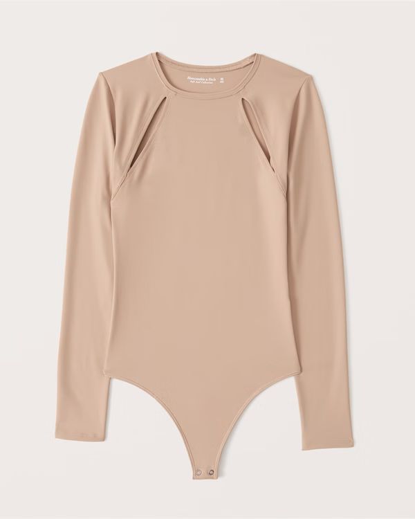 Seamless Fabric Long-Sleeve Cutout Bodysuit | Abercrombie & Fitch (US)