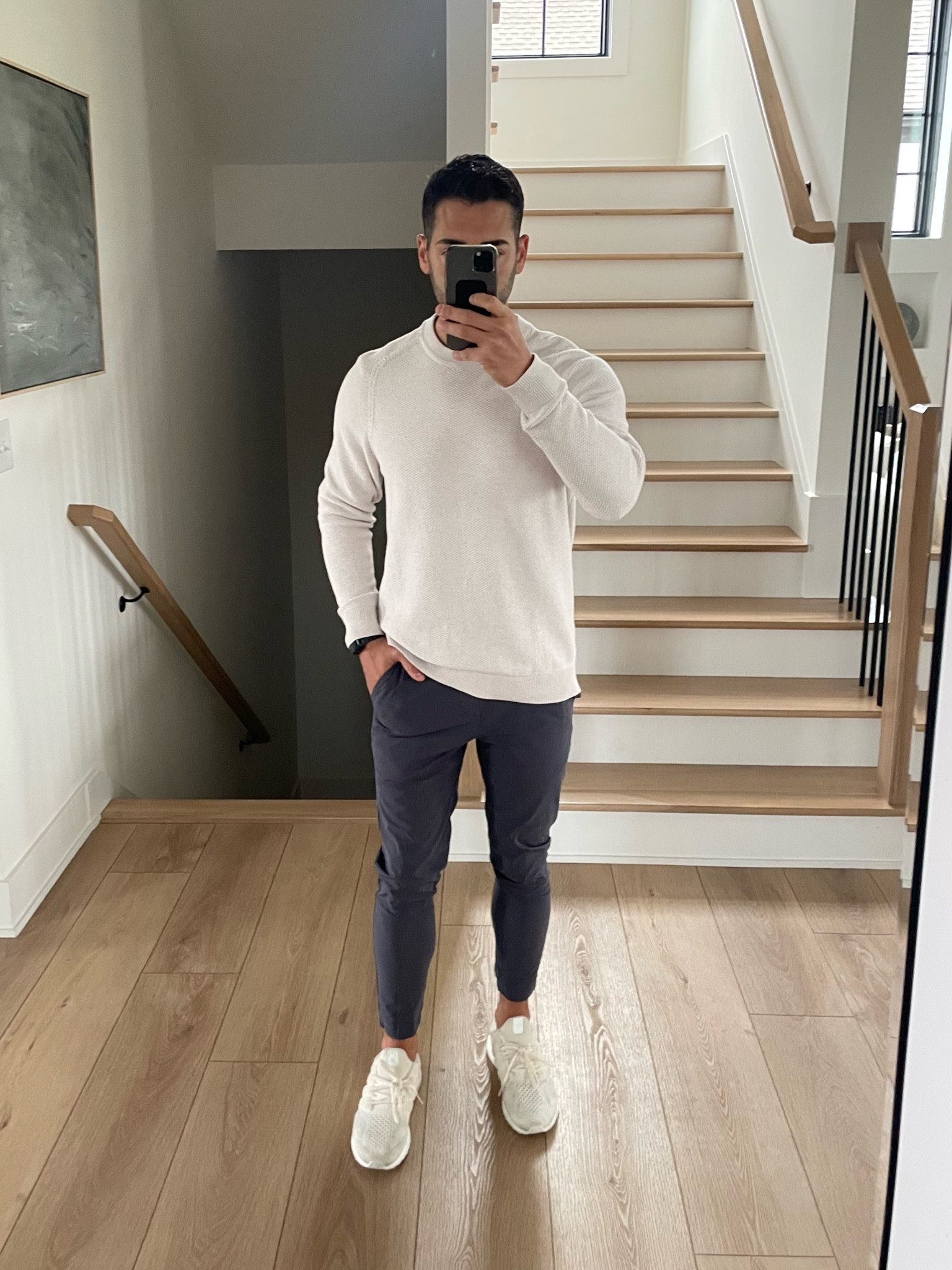 Medium in sweater, small in joggers, shoes went up a half size! #outfitsfordudes