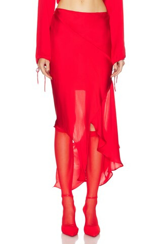 Acne Studios Draped Skirt in Red | FWRD 