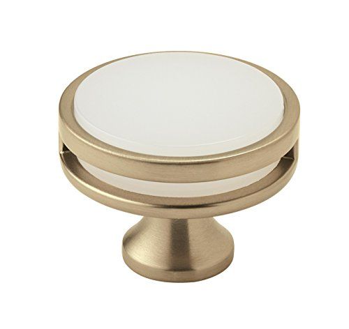 Amerock Oberon 1-3/4 in. (44mm) Diameter Golden Champagne/Frosted Acrylic Cabinet Knob | Amazon (US)