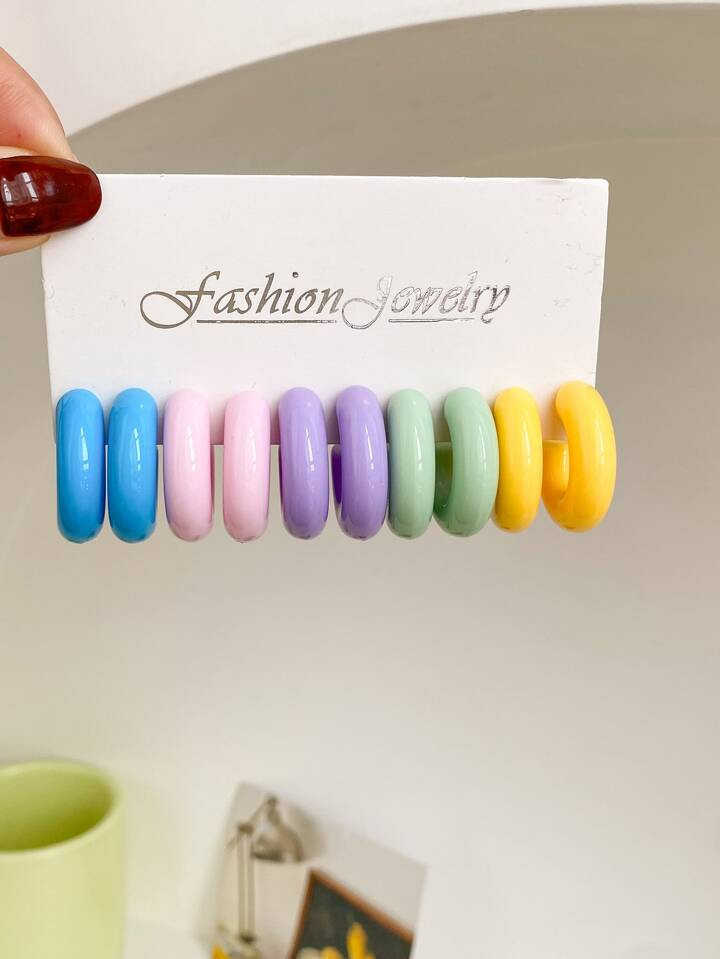 5pairs Minimalist Cuff Hoop Earrings | SHEIN