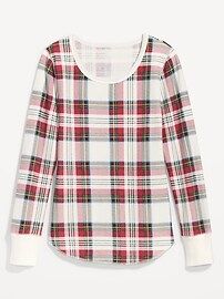 Women / Pajamas & LoungewearPrinted Thermal-Knit Long-Sleeve Pajama Top for Women4816 Ratings Ima... | Old Navy (US)
