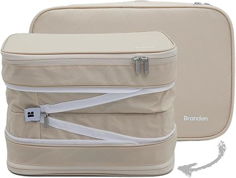 Branden Compression Packing Cube, Small, Sandbeige | Travel Essentials l Luggage Organizer l Self... | Amazon (US)