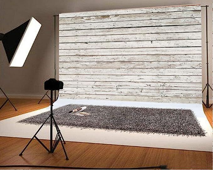 7x5ft Beige Wooden Wall Photography Backdrops Fabric Photo Studio Background for Portrat The Shop... | Amazon (US)