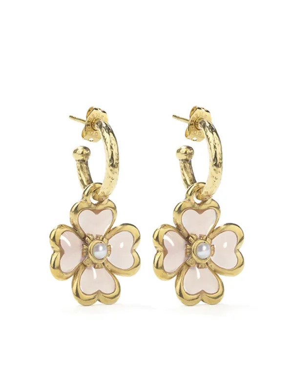 Goossens Mini Trèfle Hoop Earrings | Gold | FARFETCH BR | Farfetch (BR)