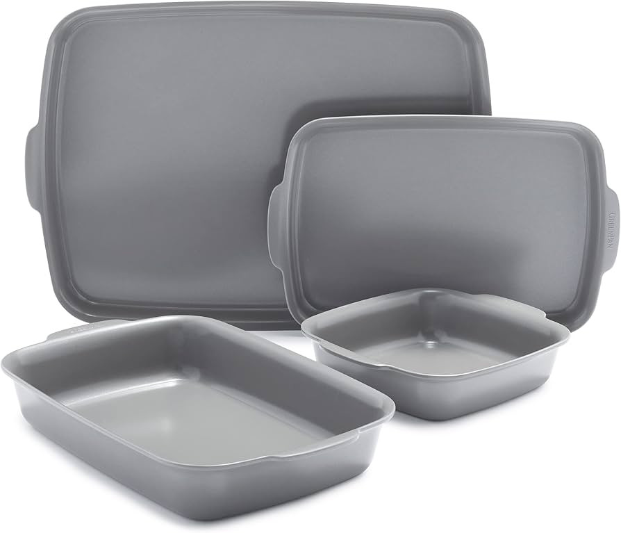 GreenPan Premiere Ovenware Healthy Ceramic Nonstick 4 Piece Bakeware Set, PFOA and PFAS-Free, Rec... | Amazon (US)