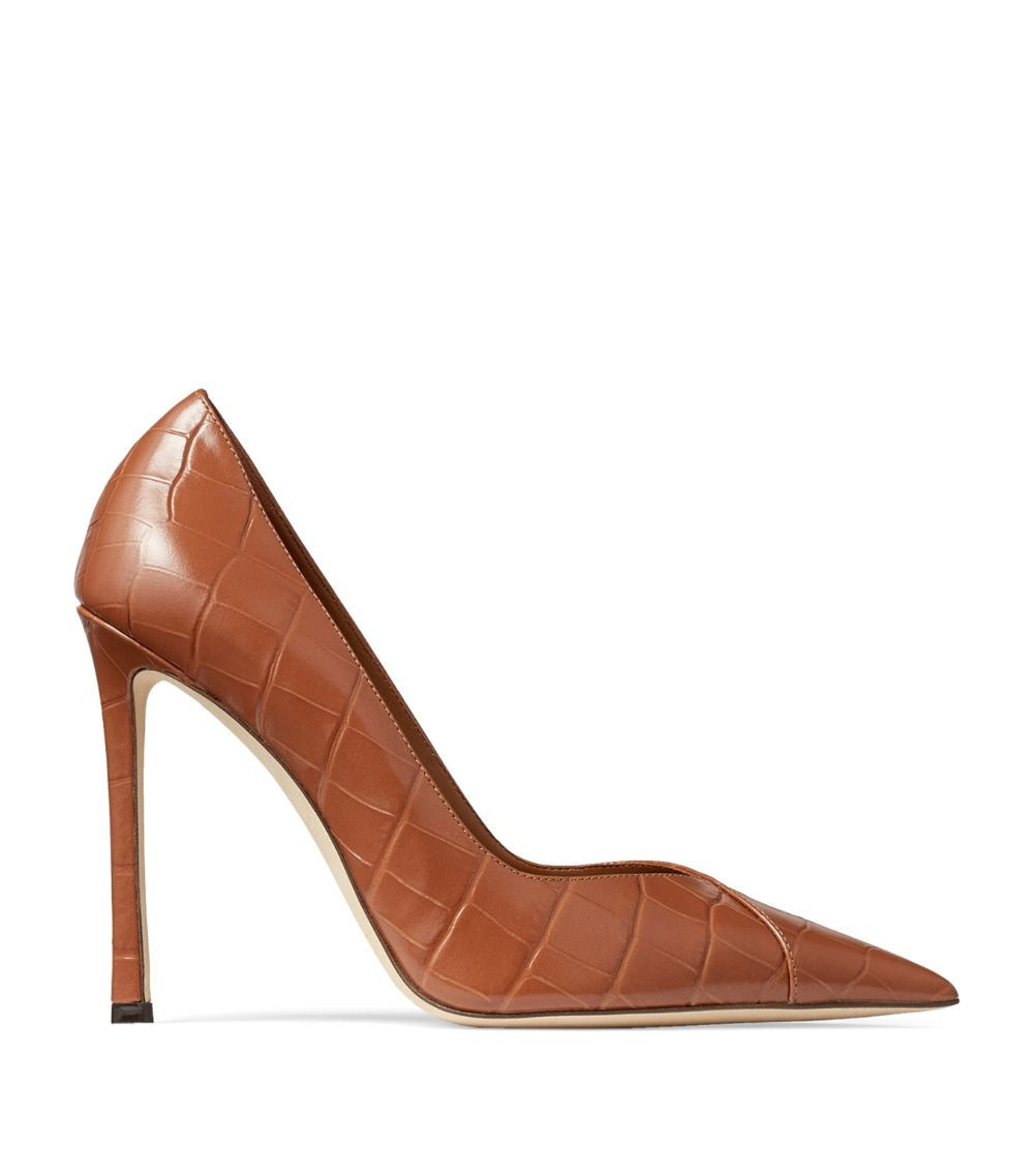 Cass Croc-Embossed Leather Pumps 110 | Harrods