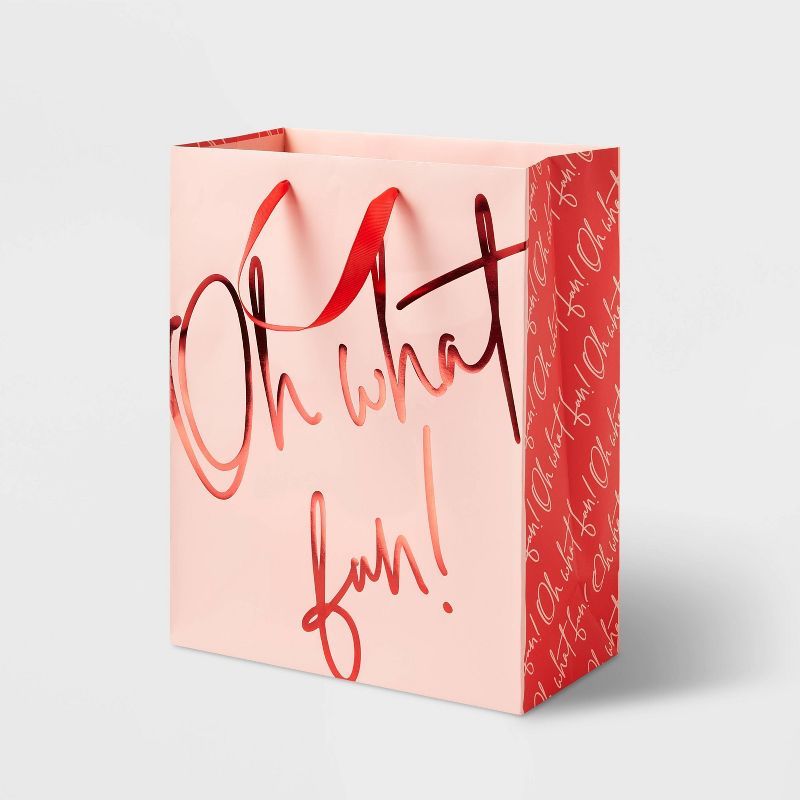 Large Cub &#39;Oh What Fun&#39; Gift Bag - Wondershop&#8482; | Target