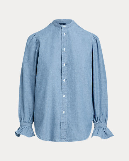 Chemise froncée en chambray de coton | Ralph Lauren (FR)