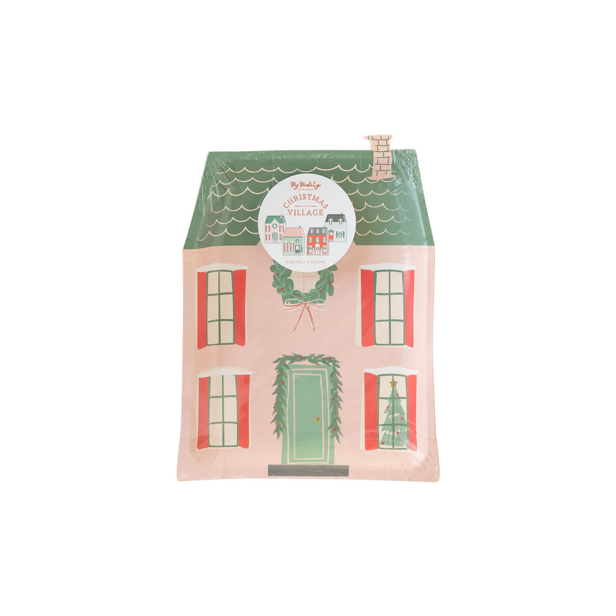 Village Christmas House Shaped Plate | My Mind's Eye