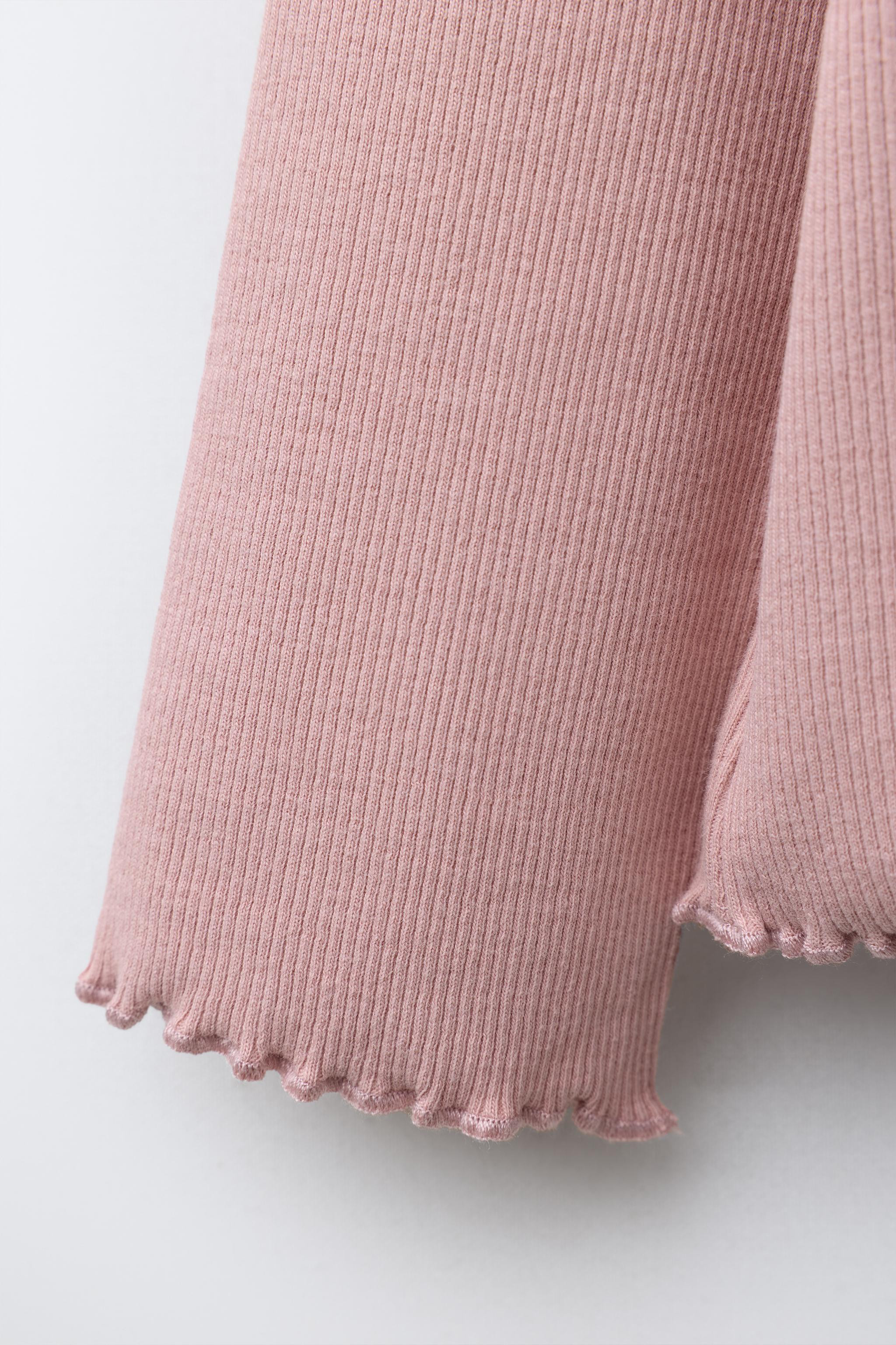 RIBBED TOP WITH EMBROIDERED DETAIL | Zara US