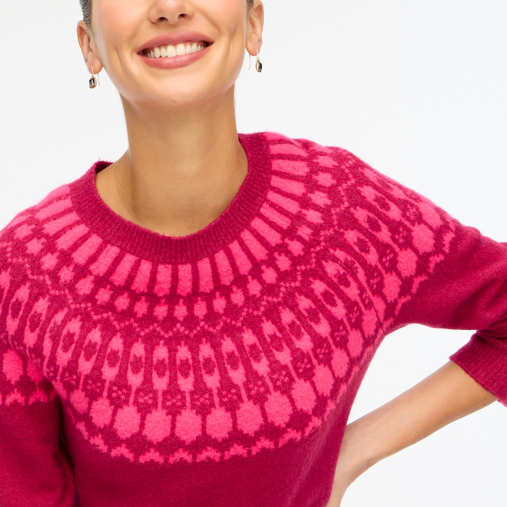 Fair Isle crewneck sweater in extra-soft yarn | J.Crew Factory