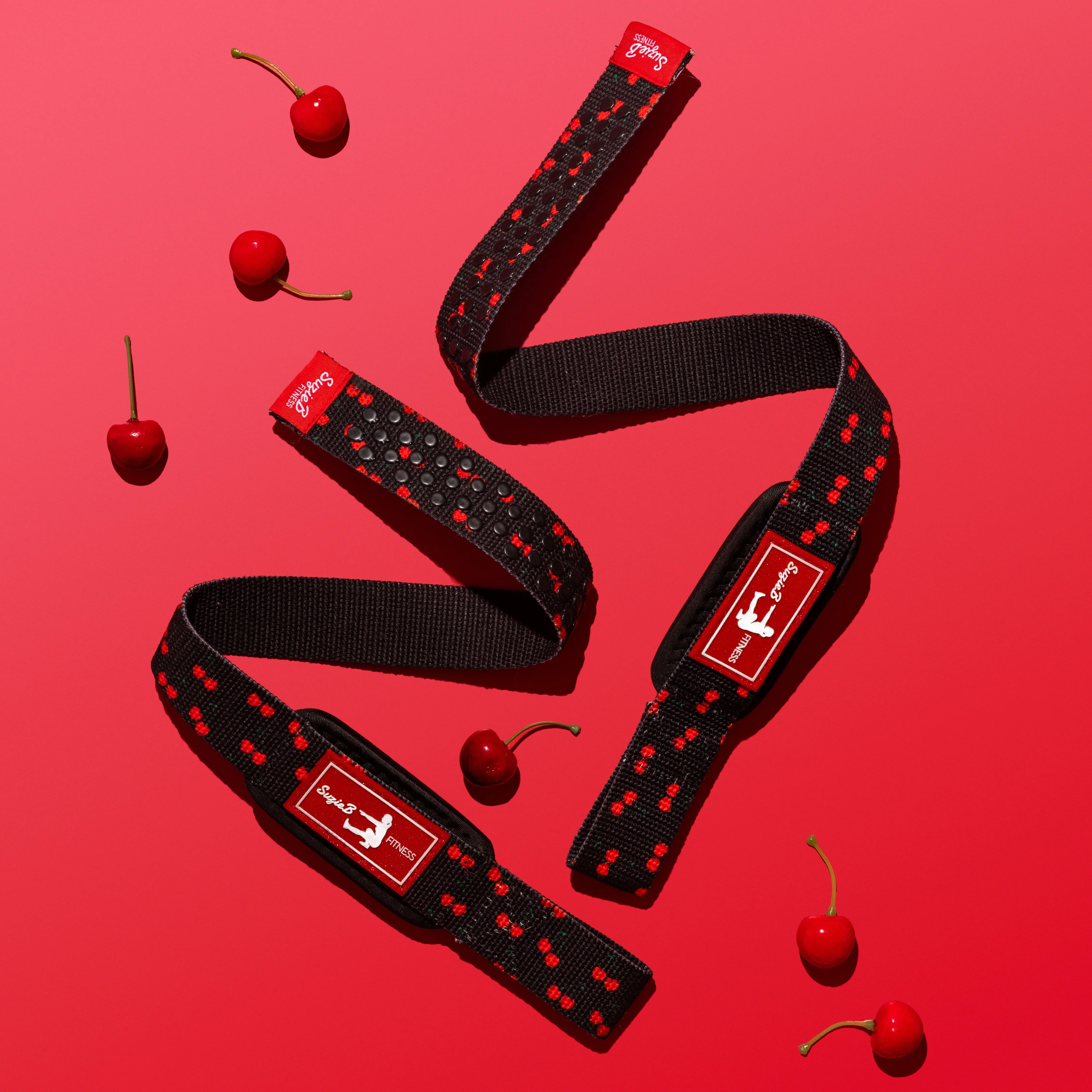BLACK CHERRY LIFTING STRAPS | SuzieB Fitness