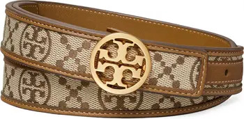 Monogram Jacquard & Leather Belt | Nordstrom