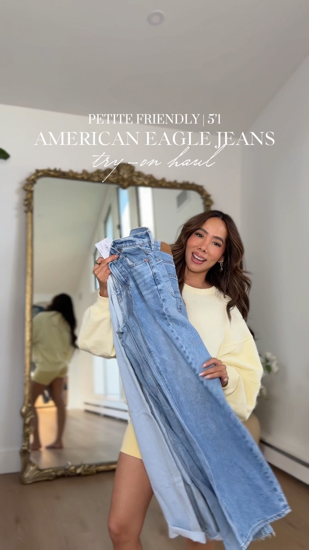 American eagle jeans try on haul wearing size 00 regular 

#LTKPetite #LTKgrwm #LTKootd