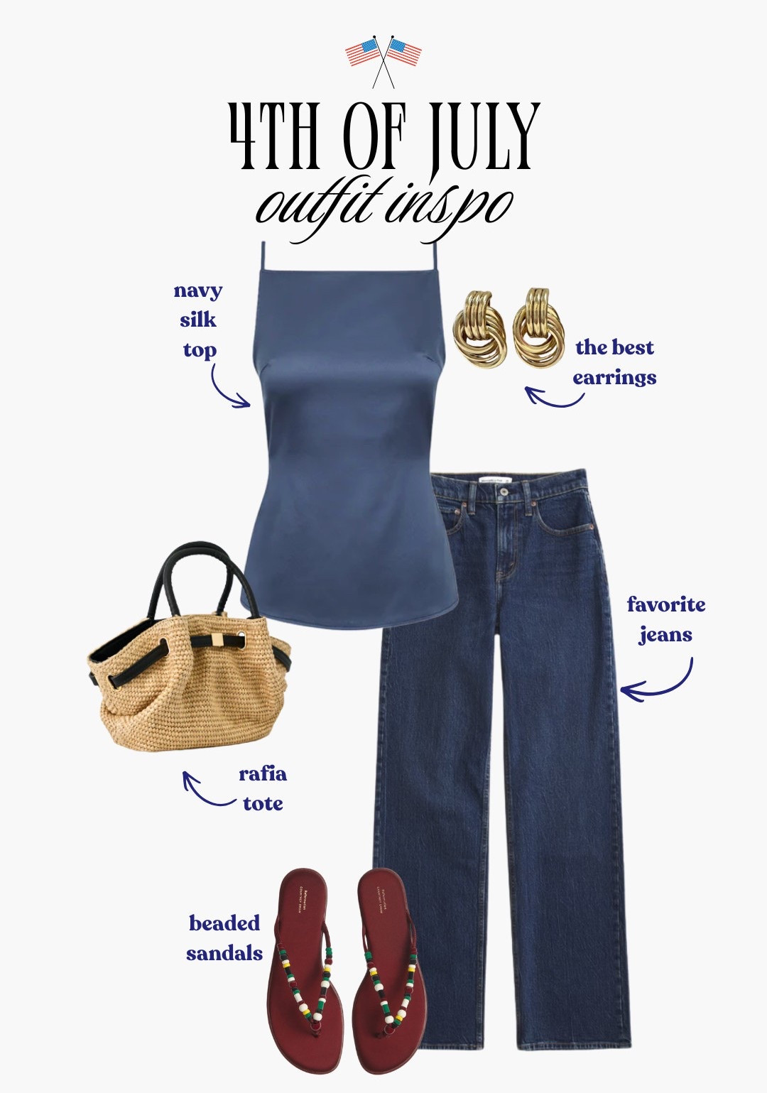 [6/30/26] 4th of July outfit inspo if you want something simple, chic, and easy to rewear all summer. This Lioness top with Abercrombie jeans and fun accessories feels polished, effortless, and perfect for casual holiday weekend plans!

#LTKgrwm #LTKootd #LTKSeasonal