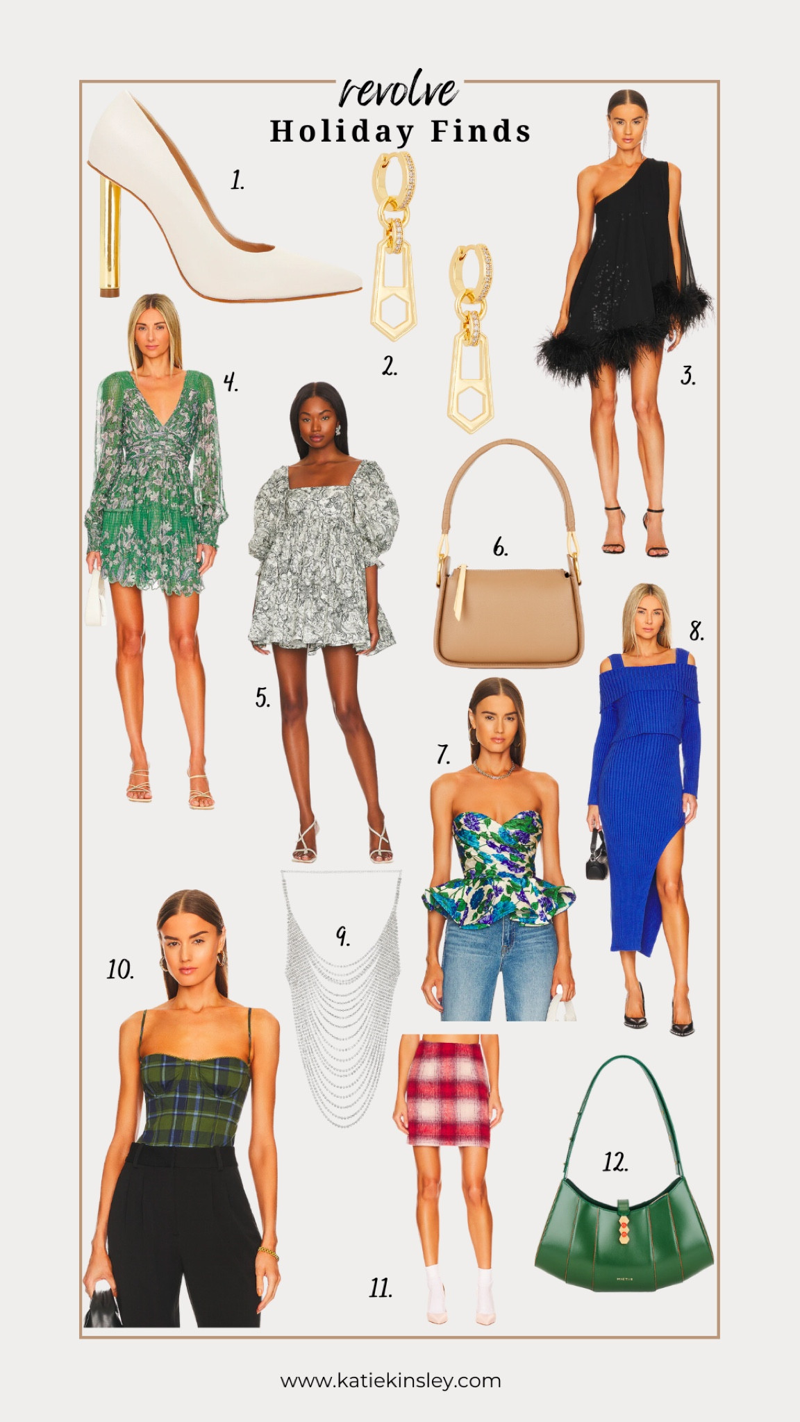 Currently shopping revolve

Nude pump, gold earrings, black feather dress, Doreen dress, tan purse, blue dress, plaid tank top, plaid skirt, green bag

#LTKHoliday #LTKGiftGuide #LTKshoecrush