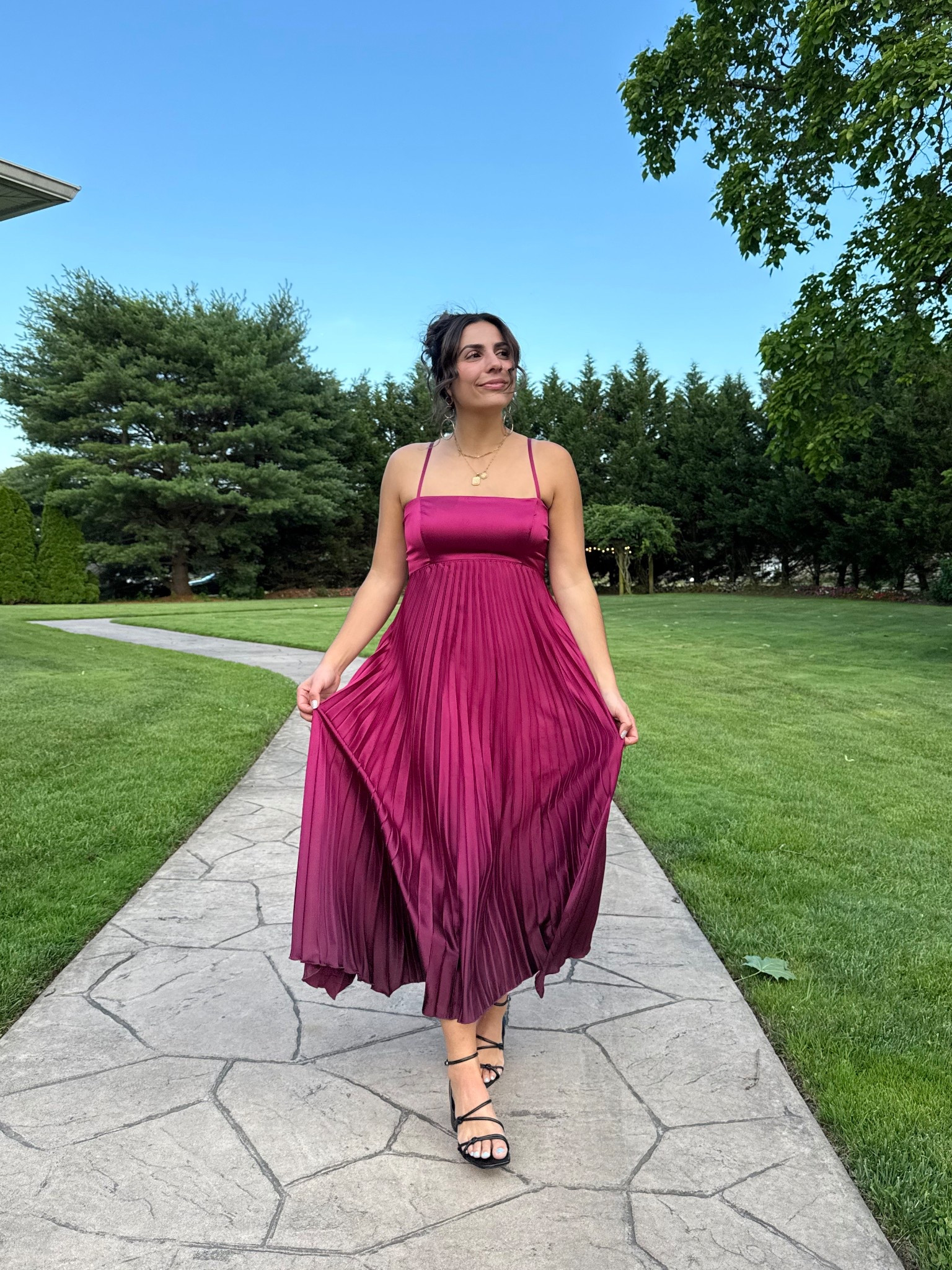 Perfect wedding guest dress from Abercrombie :) so comfy & was great to wear on a hot hot day! True to size - wearing an M (normally am an 8)

#LTKSummerEdit #LTKWedding #LTKShoeCrush