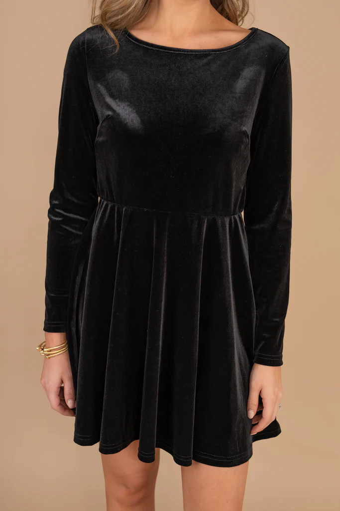 Make It Nice Black Velvet Dress | The Mint Julep Boutique
