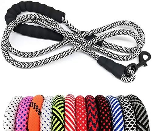 MayPaw Heavy Duty Rope Dog Leash, 6/8/10 FT Nylon Pet Leash, Soft Padded Handle Thick Lead Leash ... | Amazon (US)