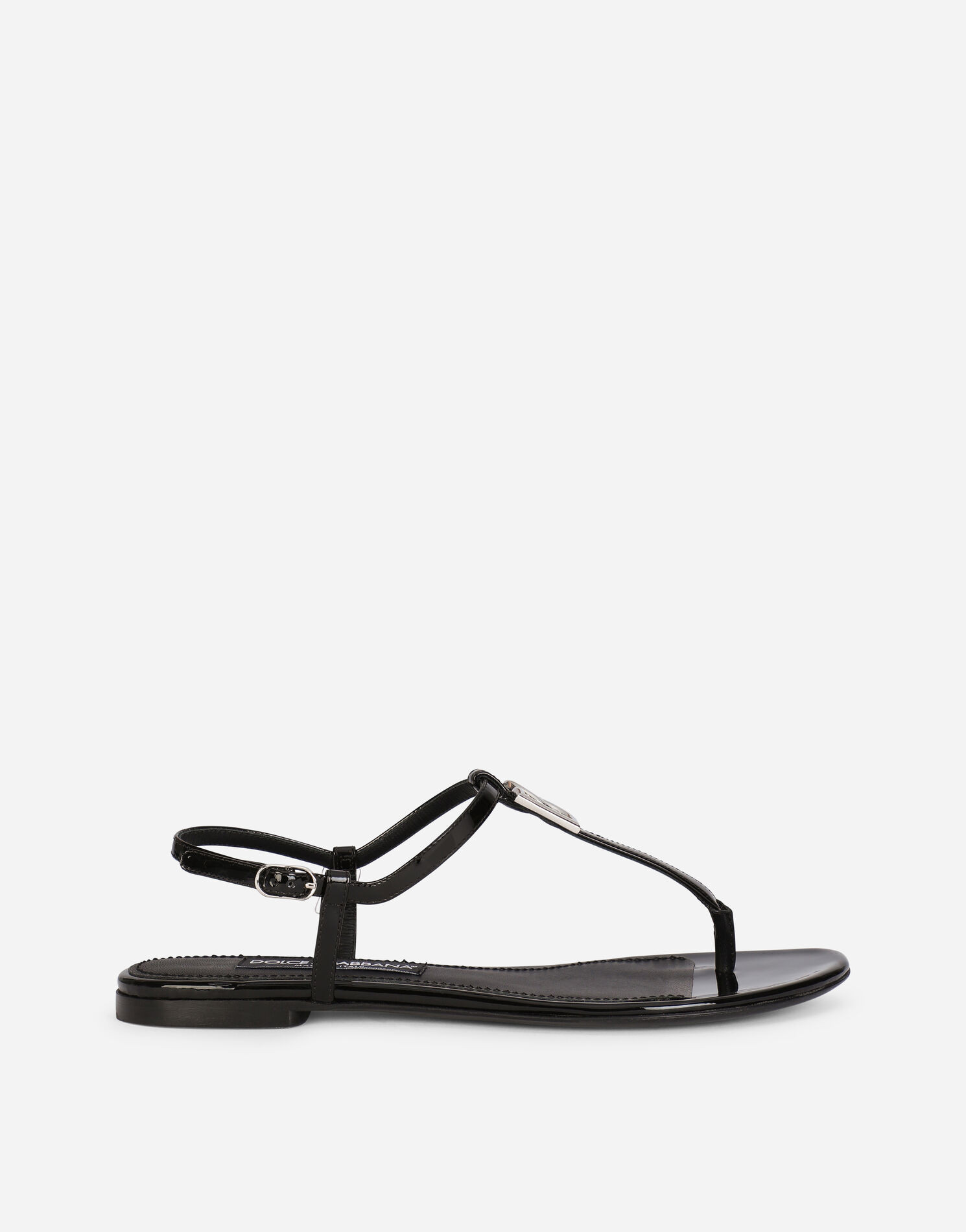 Patent leather DG thong sandals | Dolce & Gabbana