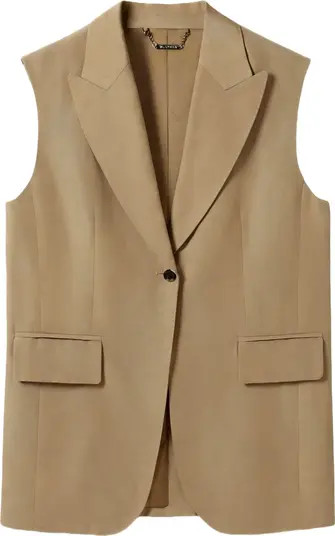 Lilysilk Single Button Sleeveless Lapel Blazer | Nordstrom | Nordstrom