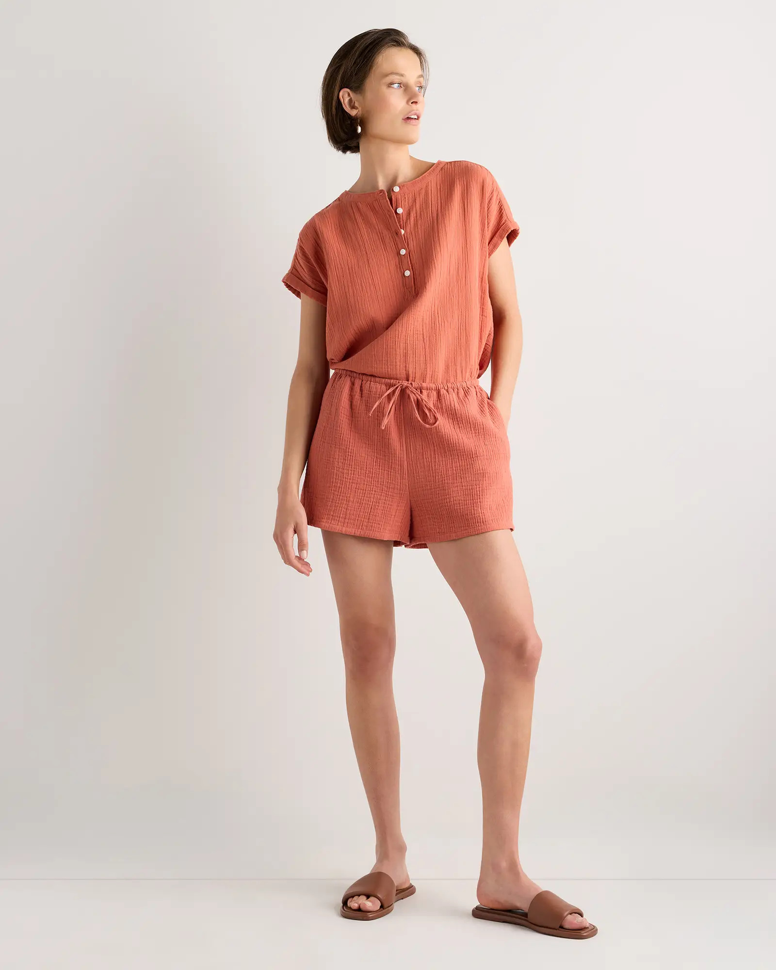 100% Organic Cotton Gauze Shorts | Quince