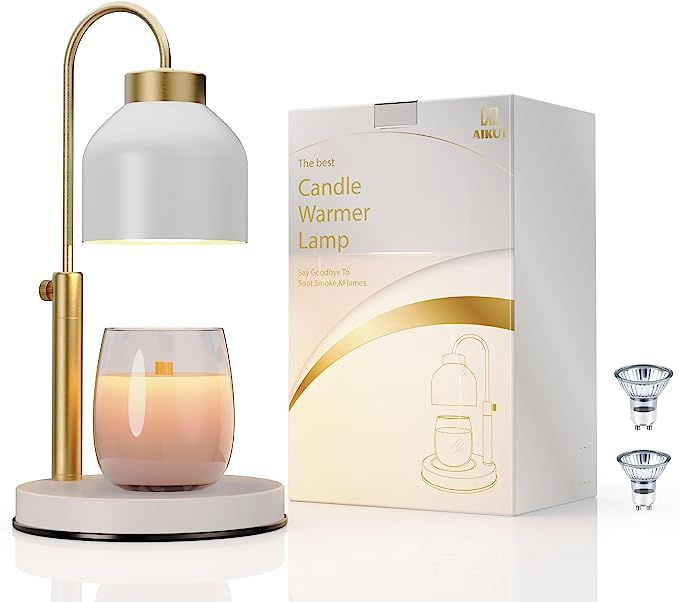 AIKUT Candle Warmer Lamp, with 2 Bulbs,Timer & Dimmer,Compatible with Large Yankee Candle Jars,3 ... | Amazon (US)