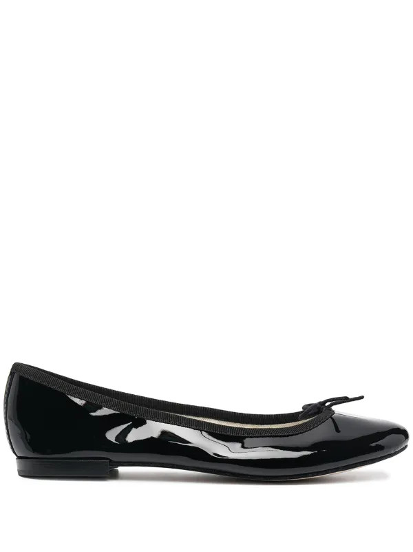 Repetto Glossy Flat Ballerina Shoes | Black | FARFETCH | Farfetch Global